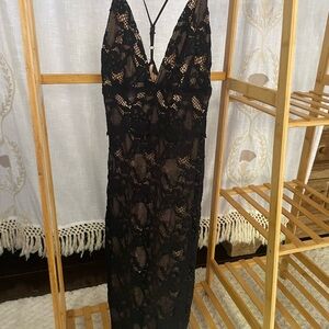 Nightcap Black Lace Dress